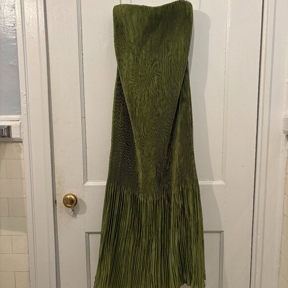Abercrombie & Fitch Dresses & Skirts - Abercrombie | Women's Strapless Pleat Release Midi Dress | Green